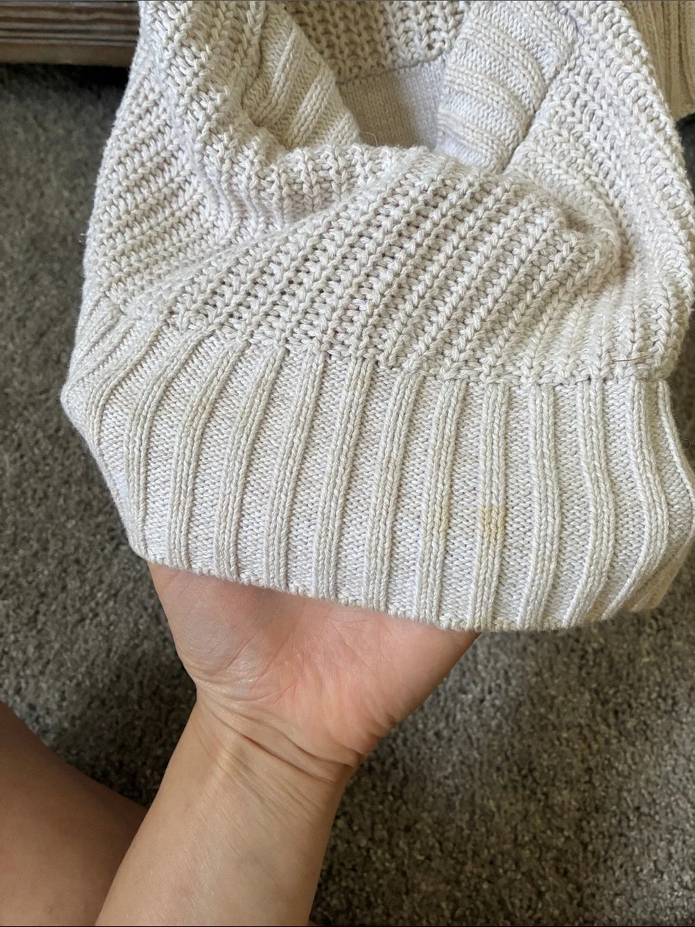 Hollister Cream Open-Front Pocket Cardigan - Picture 5 of 7